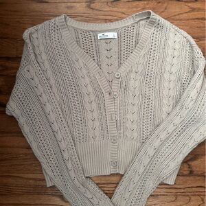 Hollister Women's Knit Cardigan in Taupe